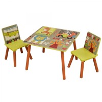 Masuta Kids Safari cu doua scaunele din lemn solid + MDF Liberty House Masuta Kids Safari cu doua scaunele din lemn solid + MDF Liberty House